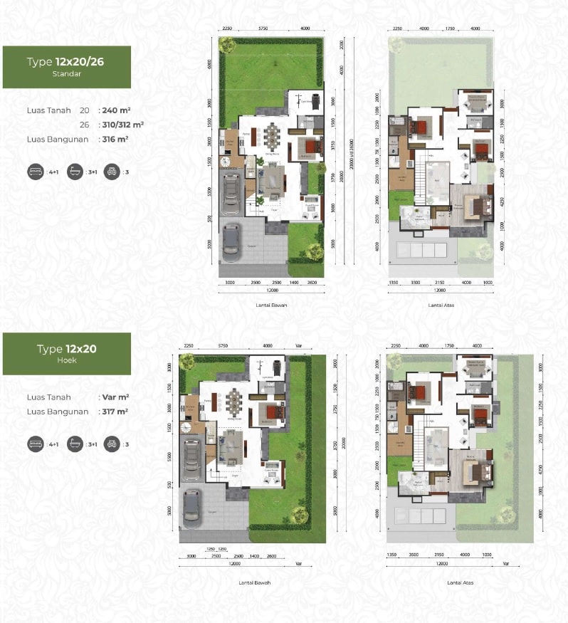 Layout Lebar 12 Pasadena Grand Residences