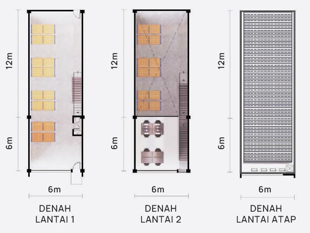 Denah 6 x 18