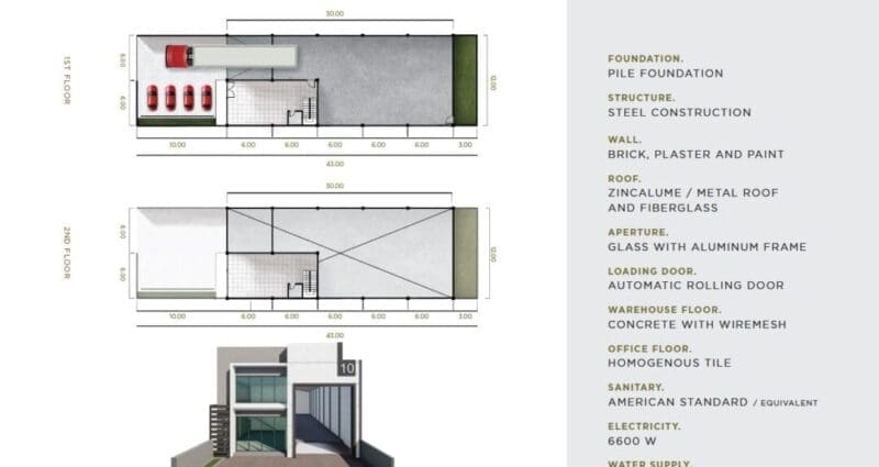 L12 Building Details Layout Gudang Blessindo Lebar 18